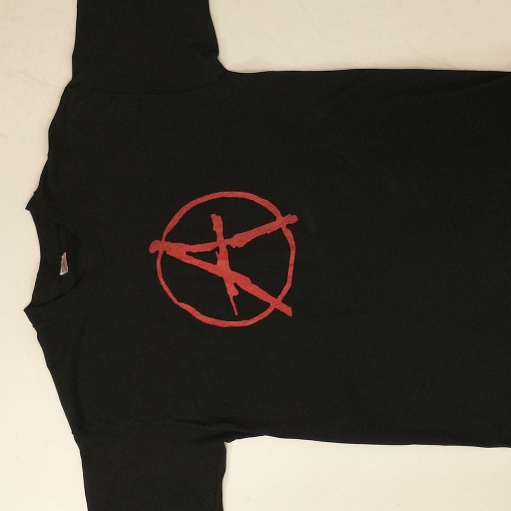 Vintage Anarchy T Shirt 90s Tee USA Single Stitch 100% Cotton 46" Chest XL Punk